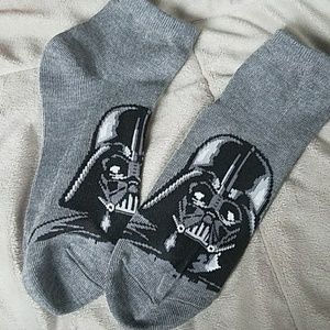 Womens gray Darth vader ankle socks star wars